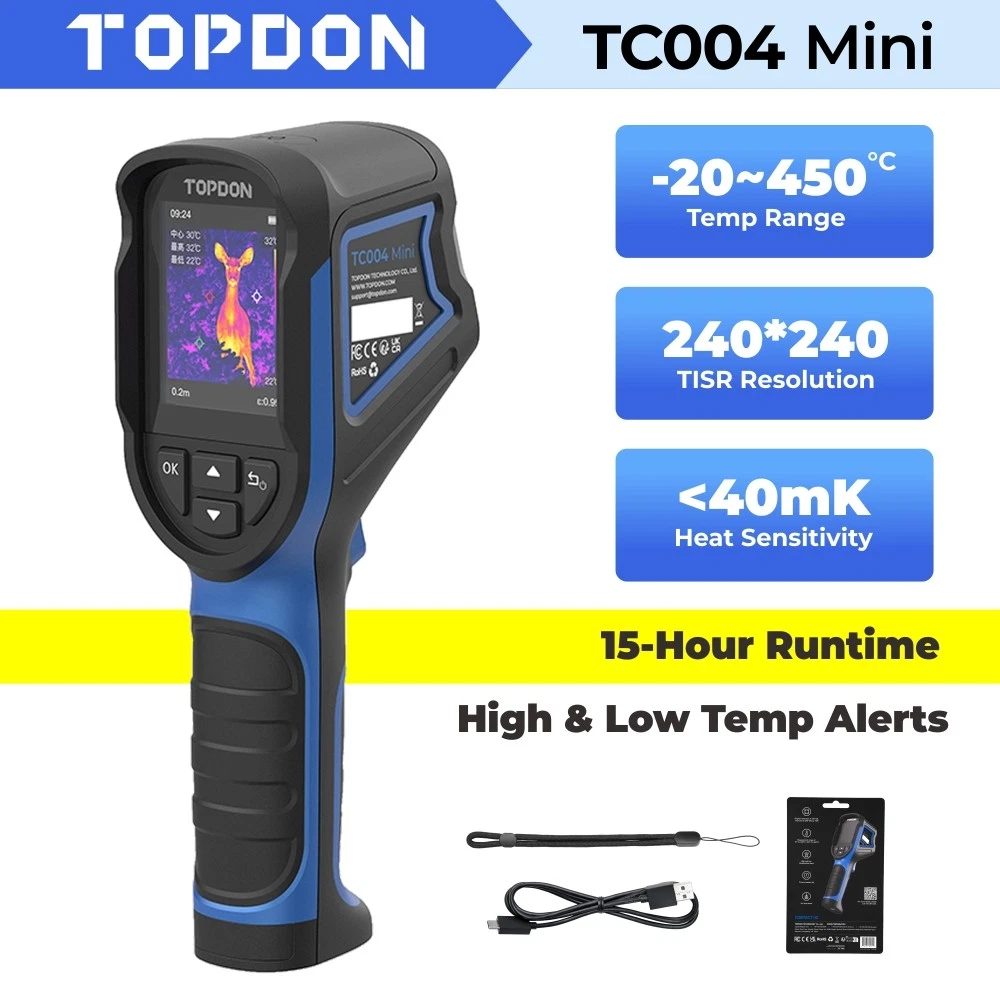 TOPDON TC004 Mini Cámara Termo - Topdon Tc001 Thermal Camera reseña y precio